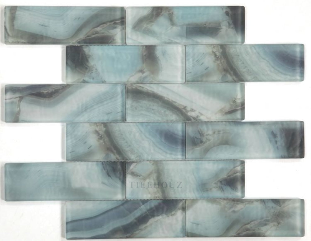 Art Onyx Ocean 11.75 x 11.75 Glass Mosaic