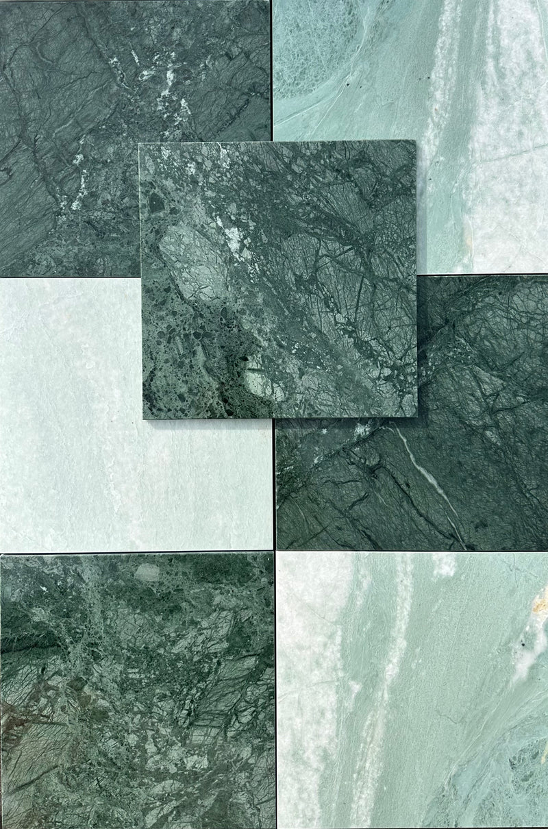 Empress Green Marble Tile 12x12 Polished