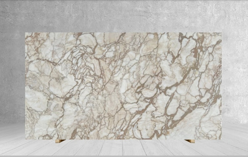 MARBLE CALACATTA VENA ORO HONED SLAB 3/4” 112 x 73