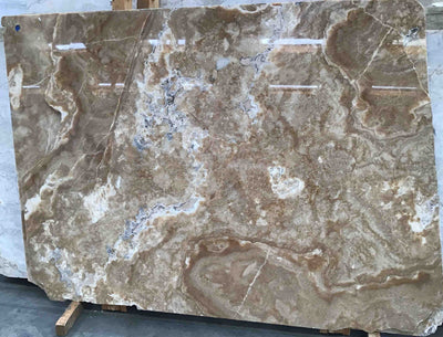 ONYX CAPPUCCINO POLISHED SLAB 3/4 77 x 65