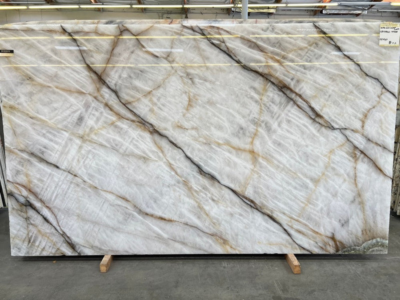 CRISTALLO VITRUM BOTH SIDES POLISHED SLAB + AVP 3/4 126 x 75