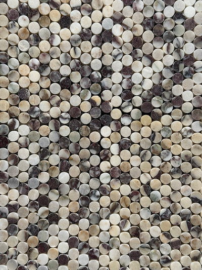 Calacatta Viola Marble Penny Mosaic