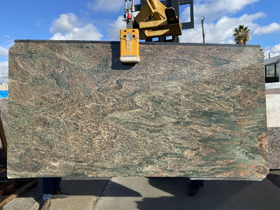 GRANITE NEW VERDE FUOCO POLISHED SLAB 3/4 91 x 64