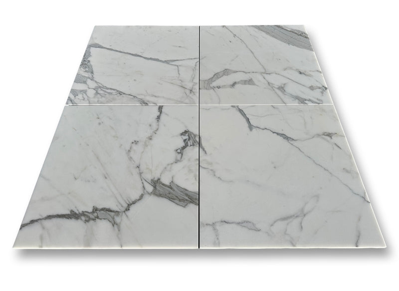 Statuario (Statuary) Premium Italian Marble 24x24 Tile Polished&Honed