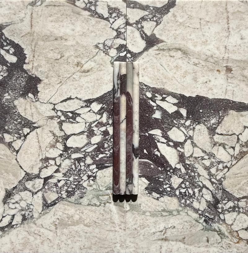 Calacatta Viola Marble 1/2 Pencil Liner