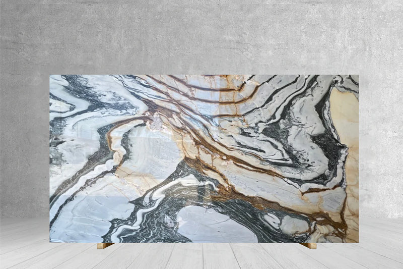 MARBLE PAONAZZO PAZZO POLISHED SLAB 3/4 126 x 65