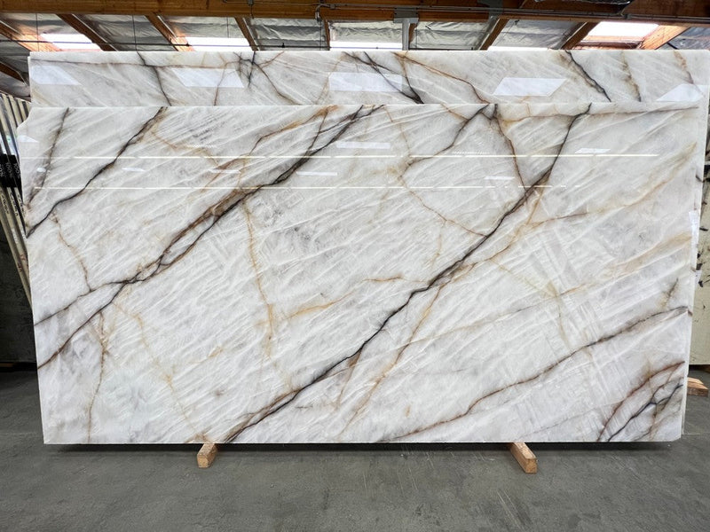 CRISTALLO VITRUM BOTH SIDES POLISHED SLAB + AVP 3/4 126 x 75