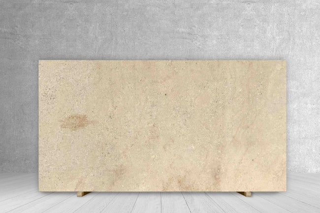 MARBLE AMARILLO FOSSIL HONED SLAB 3/4 109 x 60