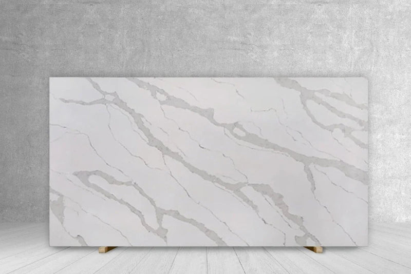 AQ CALACATTA TRASLUX QUARTZ POLISHED SLAB 3/4 127 x 64