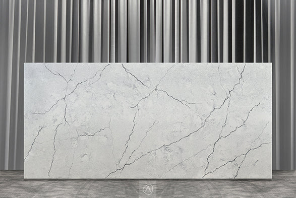 AQ LE GRIS QUARTZ POLISHED SLAB 3/4 128 x 77