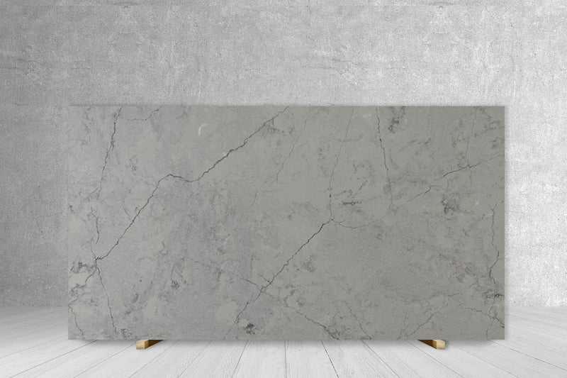 AQ LE GRIS QUARTZ POLISHED SLAB 3/4 128 x 77