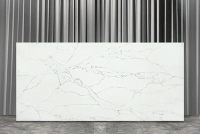 AQ STATUARIO FANTASTICO QUARTZ POLISHED SLAB 3/4 126 x 63