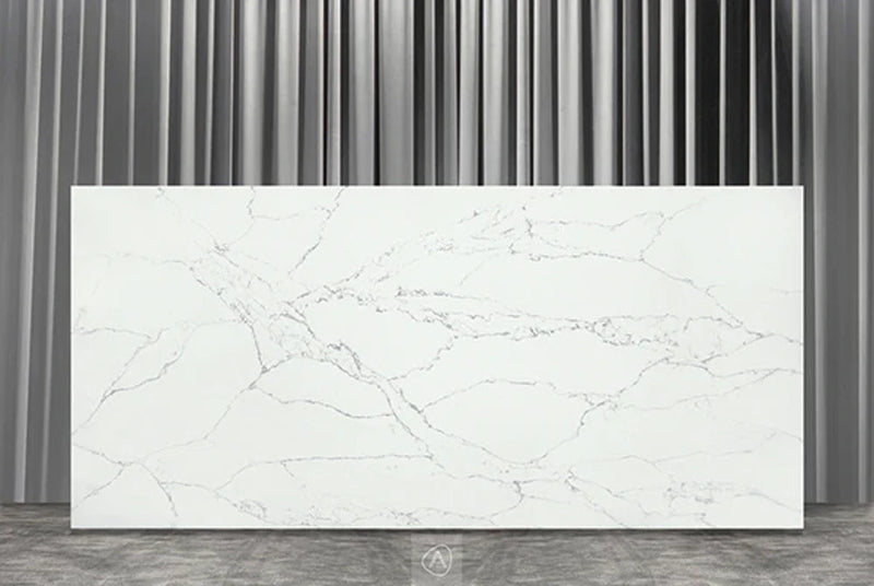 AQ STATUARIO FANTASTICO QUARTZ POLISHED SLAB 3/4 126 x 63