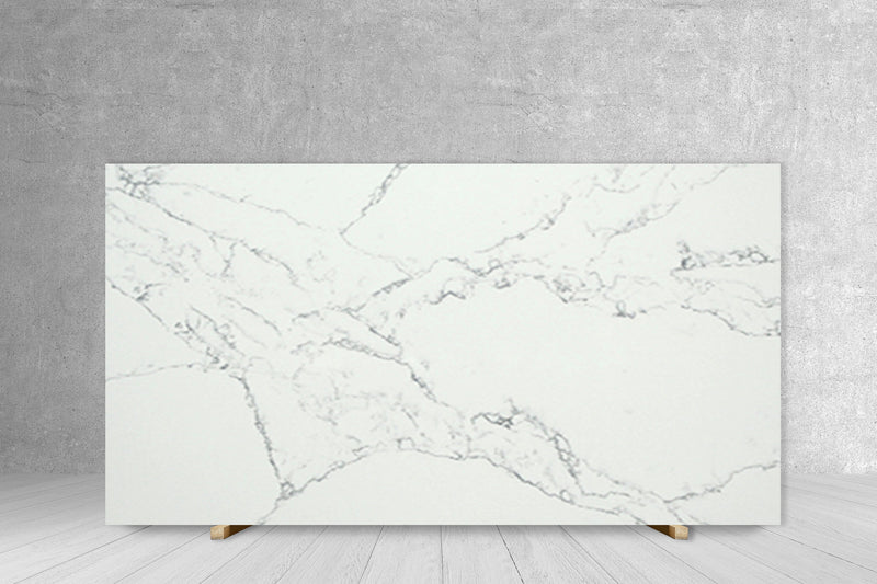 AQ STATUARIO FANTASTICO QUARTZ POLISHED SLAB 3/4 126 x 63