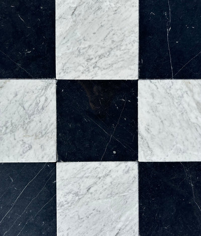 Carrara White Marble 12x12 Tumbled Tile