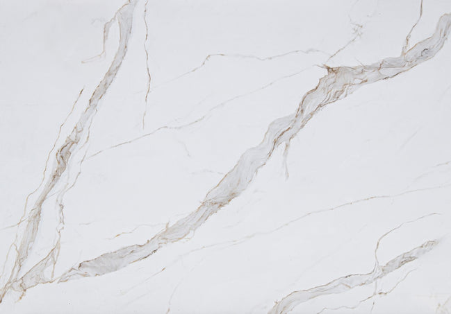 CALACATTA SUPREME TECH 3/4 FV POLISHED SLAB 125 x 63