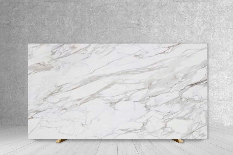 CALACATTA WOW TECH SIDE B" 1/2" SATIN SLAB 126 x 63