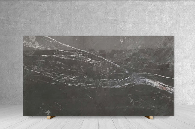 QUARZITE BLACK SPIDER POLISHED SLAB 3/4 129 x 78