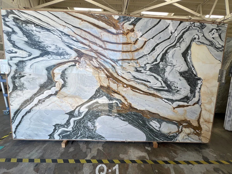 MARBLE PAONAZZO PAZZO POLISHED SLAB 3/4 126 x 65