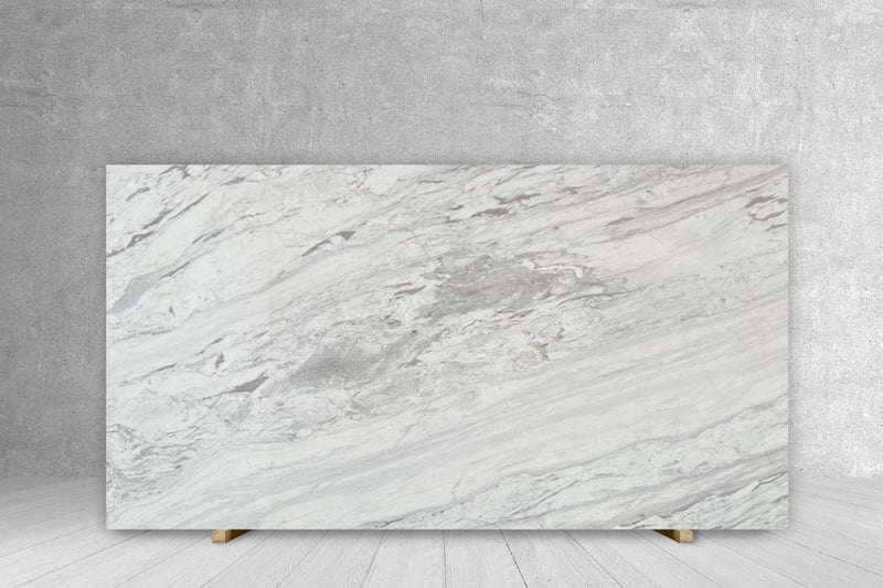 MARBLE CALACATTA MISTRAL POLISHED SLAB 3/4 113 x 63