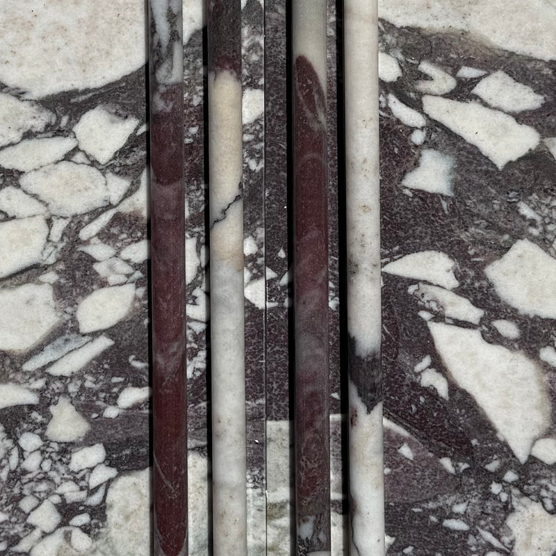 Calacatta Viola Marble 1/2 Pencil Liner