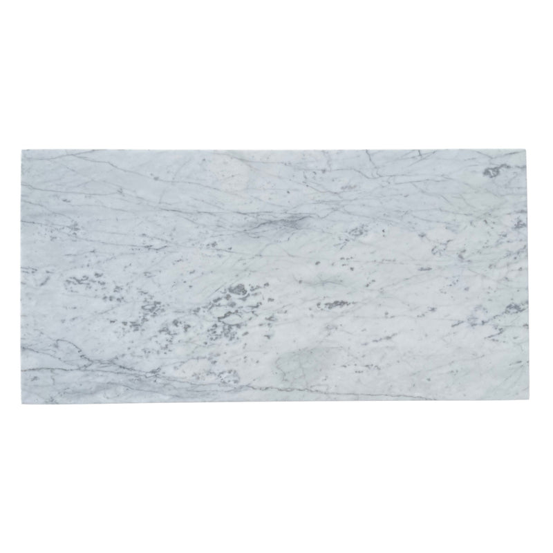 Carrara White Marble 18x36 Tile Polished/Honed