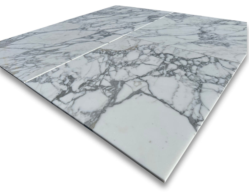 Arabescato 24x24 Premium Italian Marble Tile (Honed)