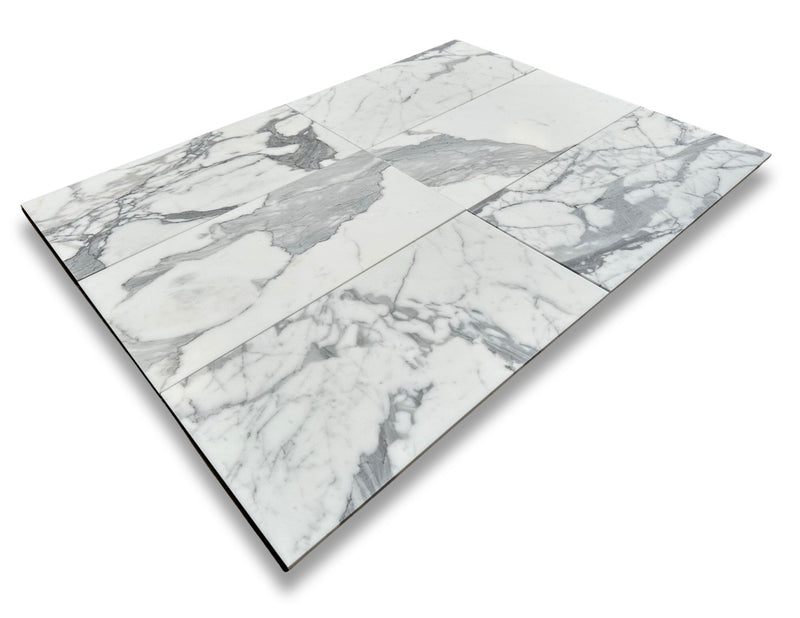 Statuario (Statuary)Premium Italian Marble 12x24 Tile Polished&Honed