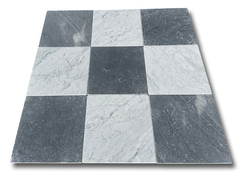 Bardiglio Imperiale Premium Italian Marble 12x12 Tumbled Tile