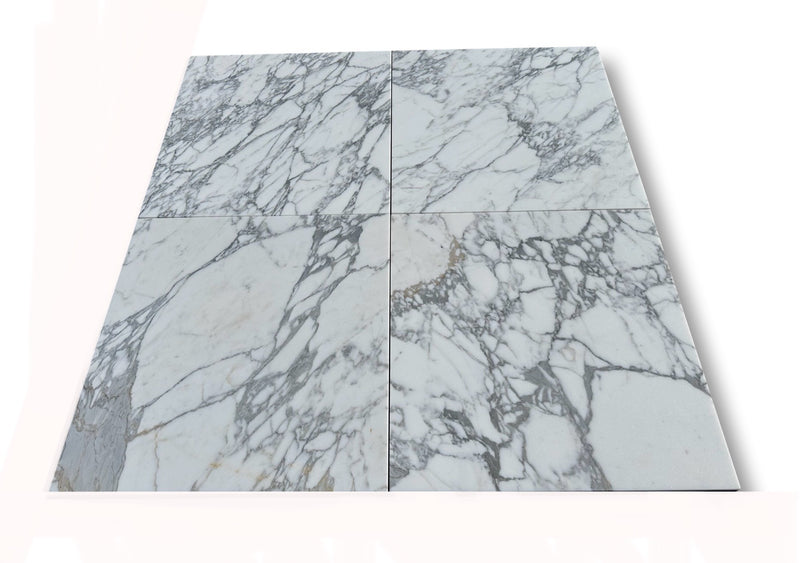 Arabescato 24x24 Premium Italian Marble Tile (Honed)