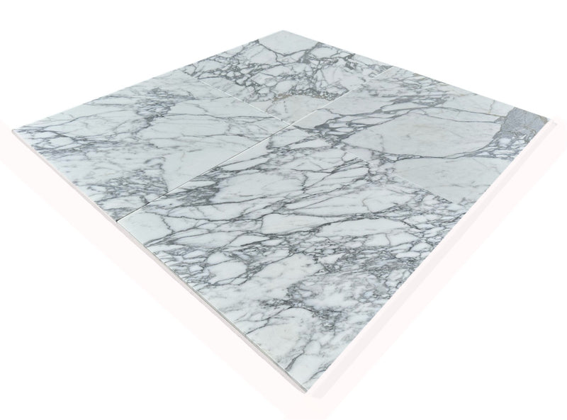 Arabescato 24x24 Premium Italian Marble Tile (Honed)