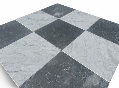 Bardiglio Imperiale Premium Italian Marble 12x12 Tumbled Tile