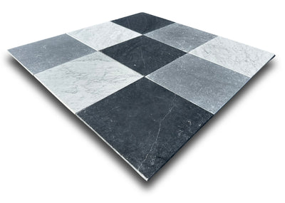 Bardiglio Imperiale Premium Italian Marble 12x12 Tumbled Tile