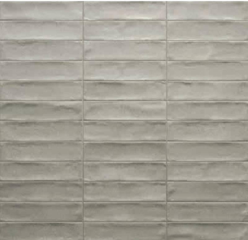 CRUDA BRICK BIANCO PORCELAIN TILE 2X8 R10B (4.8X20CM)