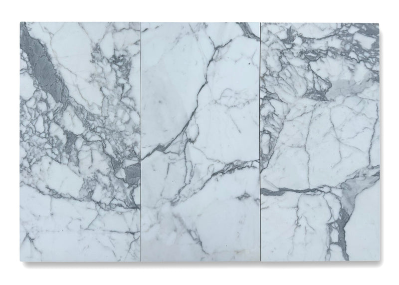 Statuario (Statuary)Premium Italian Marble 18x36 Honed