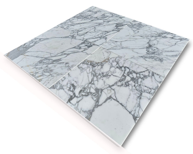 Arabescato 24x24 Premium Italian Marble Tile (Honed)