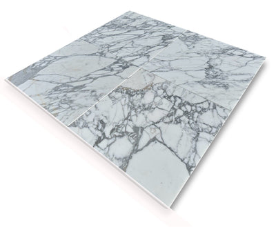 Arabescato 24x24 Premium Italian Marble Tile (Honed)