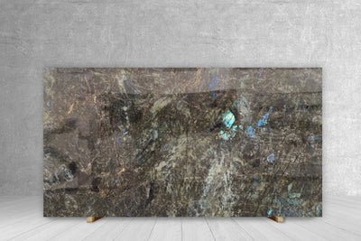 GRANITE APHRODITE / LEMURIAN BLUE EXTRA POLISHED SLAB  3/4  106 x 62