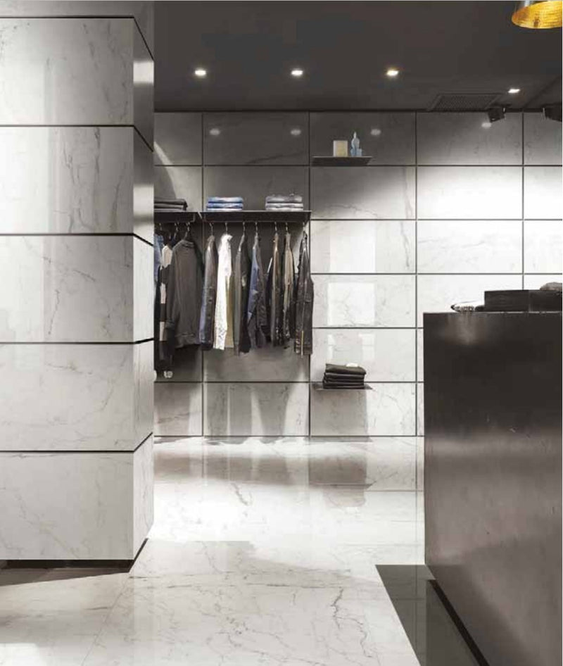 CARRARA GHOST PORCELAIN TILE 12X24 POLISHED