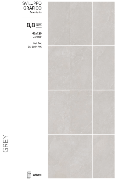 NOBLE STONE GREY PORCELAIN TILE 24X48