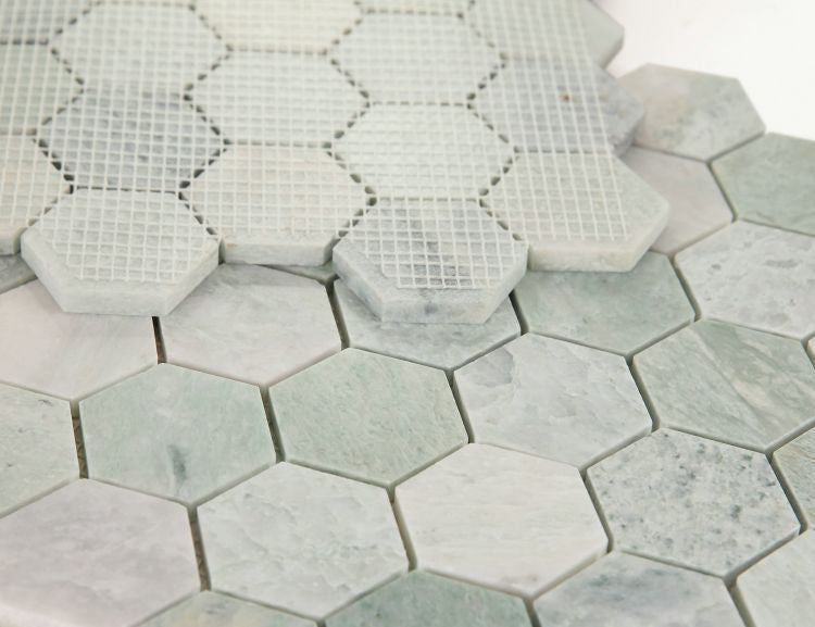 Ming Green Marble 2” Hexagon Mosaic Polished