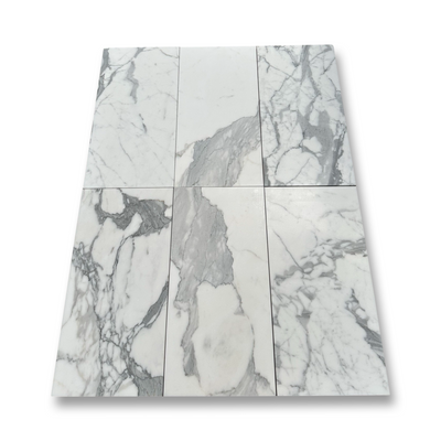 Statuario (Statuary)Premium Italian Marble 12x24 Tile Polished&Honed