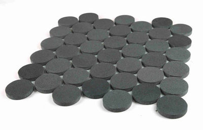 Basalt Stone Large 2” Penny-Round Mosaic