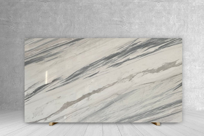 MARBLE BIANCO PLATINO POLISHED SLAB 3/4 119 x 64