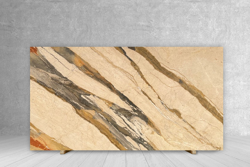 MARBLE BRECHE DE FANTASTIQUE POLISHED SLAB 3/4 99 x 63