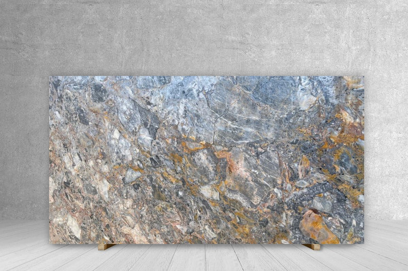 MARBLE GRIS ROMANA FLEURI POLISHED SLAB 3/4 122 x 67