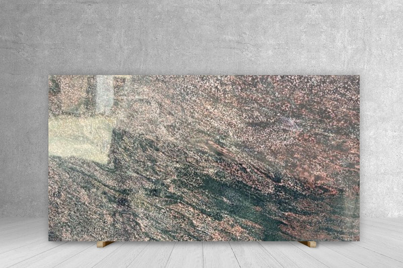 MARBLE VERDE FUOCO POLISHED SLAB 3/4 126 x 61