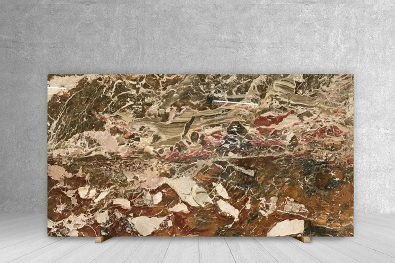 MARBLE DIASPRO DI SICILIA POLISHED SLAB 3/4 128 x 78