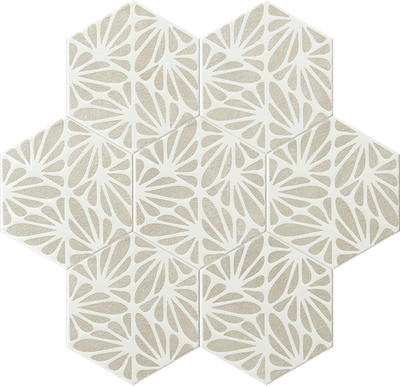 TERRACRETA CESELLO ARGILLA HEXAGON PORCELAIN TILE 8.5X10