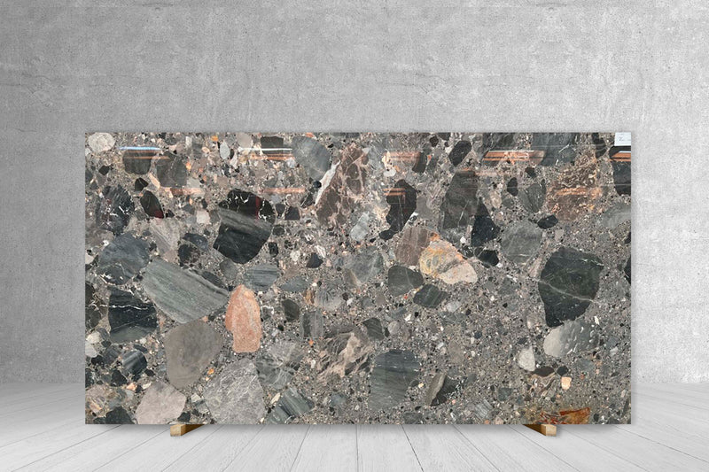 MARBLE CEPPO GREY POLISHED SLAB 3/4 117 x 72